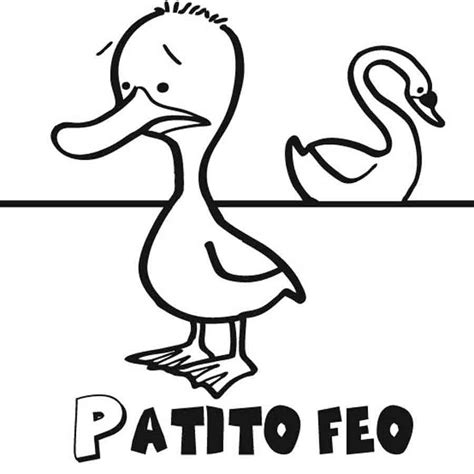 personajes del patito feo para imprimir|Dibujo para pintar del Patito Feo